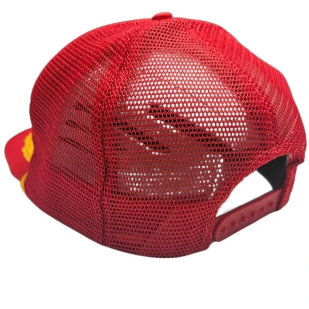 Vintage Attarco Trucker Hat Cap Snapback Red Mesh Japanese Engines Promo 80s 90s